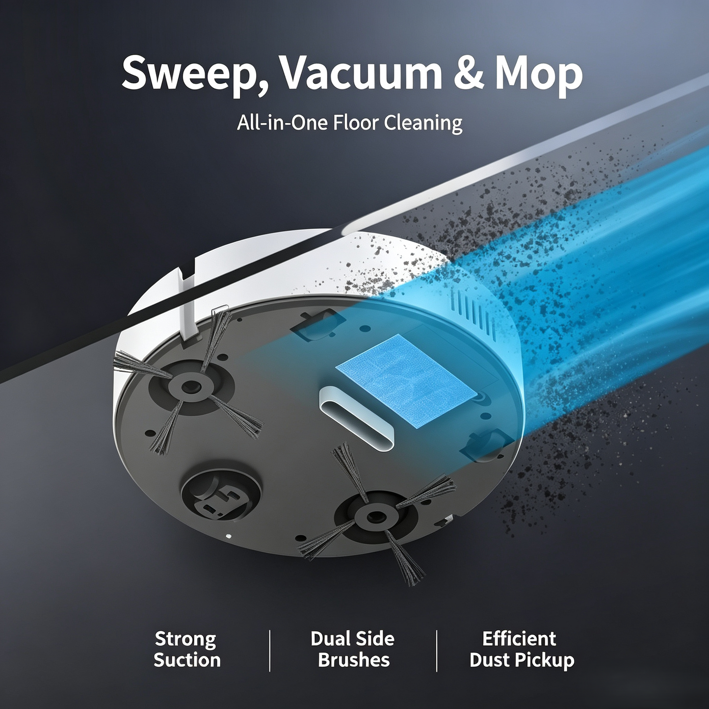 3-in-1 Smart Robot Vacuum Cleaner, Sweep Vacuum Mop Robot