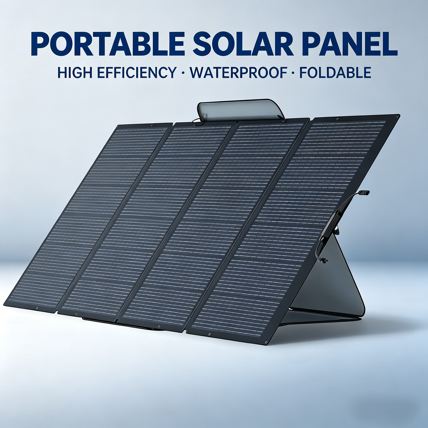 100W Portable Foldable Solar Panel with Stand - IP68 Waterproof