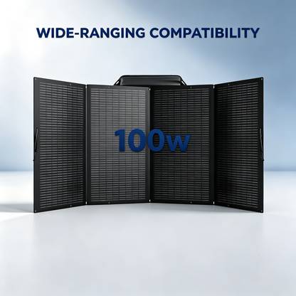 100W Portable Foldable Solar Panel with Stand - IP68 Waterproof