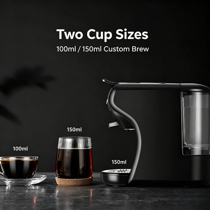 Capsule Espresso Coffee Machine, Compact Coffee Brewer