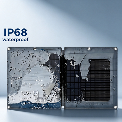 100W Portable Foldable Solar Panel with Stand - IP68 Waterproof