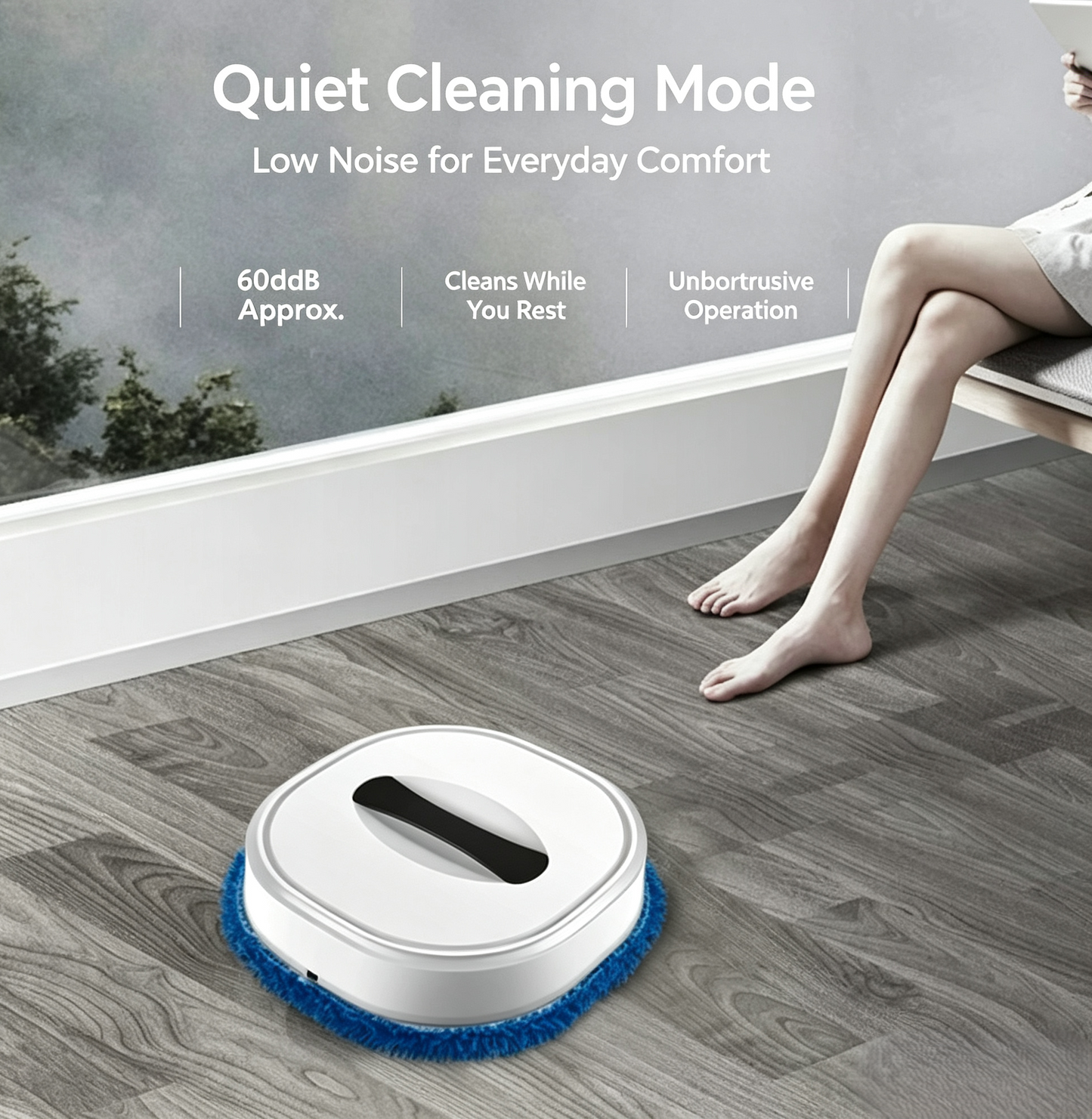 Intelligent Automatic Mopping Robot, Wet &amp; Dry Floor Cleaner